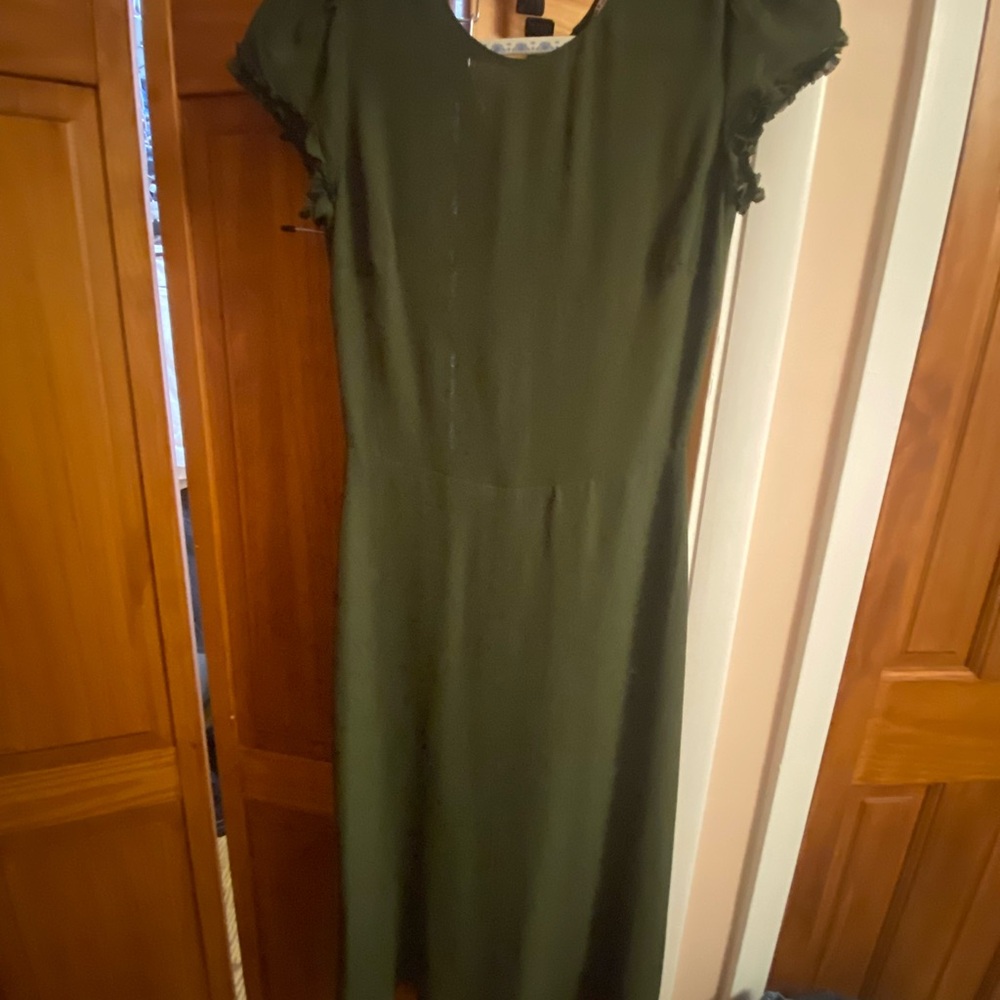 Reformation Forest Green Midi Dress